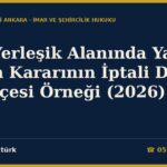 Köy Yerleşik Alanında Yapı ve Yıkım Kararının İptali Dava Dilekçesi Örneği (2026) — İmar m.27