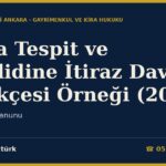 Mera Tespit ve Tahdidine İtiraz Dava Dilekçesi Örneği (2026) — 4342 Mera Kanunu