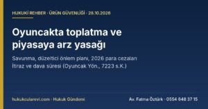 Oyuncağıma Toplatma Kararı Verildi: Piyasaya Arz Yasağı, Geri Çağırma, İdari Para Cezası ve İtiraz Süresi — Oyuncak Güvenliği Yönetmeliği ve 7223 s.K. Rehberi (2026)