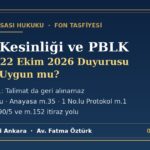SPK takas kesinliği ve PBLK duyurusu 22 Ekim 2026 hukuki değerlendirme