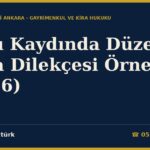 Tapu Kaydında Düzeltim Dava Dilekçesi Örneği (2026) — TMK m.1027