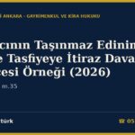 Yabancının Taşınmaz Ediniminde Red ve Tasfiyeye İtiraz Dava Dilekçesi Örneği (2026) — Tapu Kanunu m.35