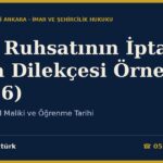Yapı Ruhsatının İptali Dava Dilekçesi Örneği (2026) — Komşu Parsel Maliki ve Öğrenme Tarihi