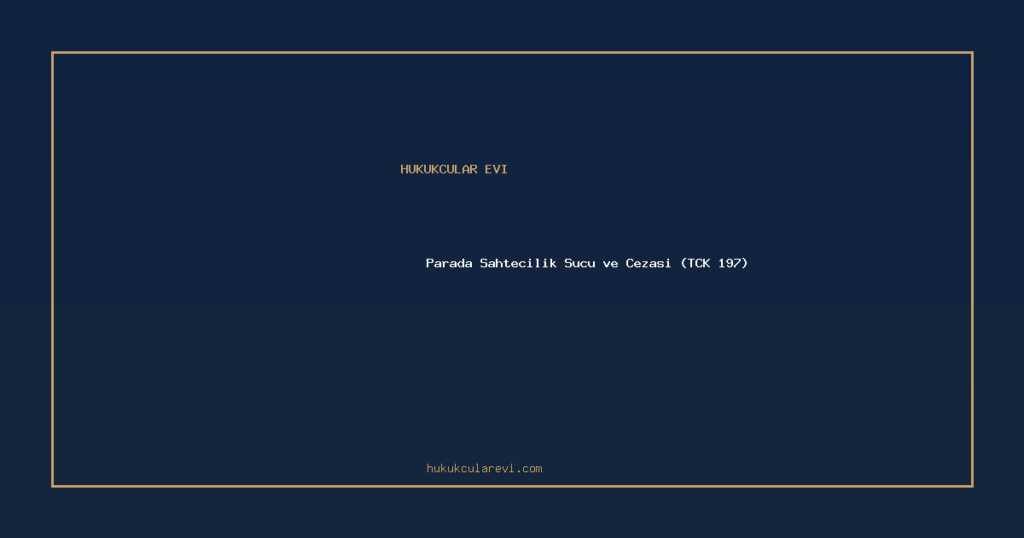 Parada Sahtecilik Suçu ve Cezası (TCK 197) Parada Sahtecilik Suçu ve Cezası (TCK 197)